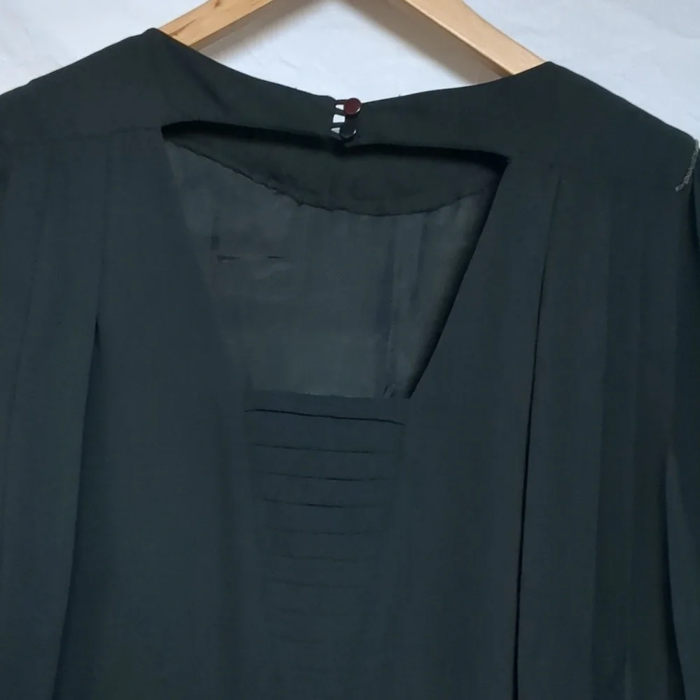 Tobi dress vintage Black cutout beaded sz Small - Picture 9 of 12